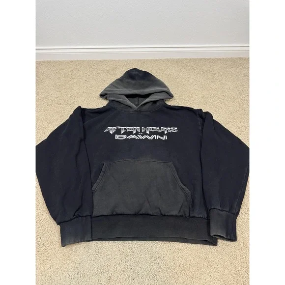 XO The Weeknd Hoodie Medium Black After Hours Til Dawn 2025 Stadium Tour Faded
